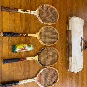 Wooden Tennis Rackets Slightly Used